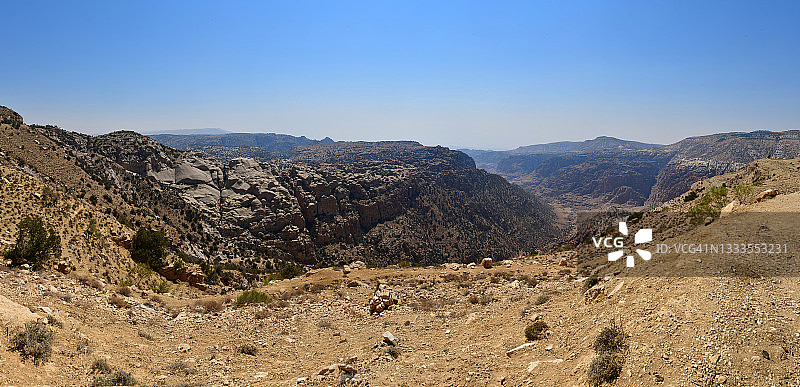 达纳生物圈保护区中的瓦迪峡谷图片素材