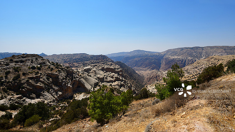 达纳生物圈保护区中的瓦迪峡谷图片素材