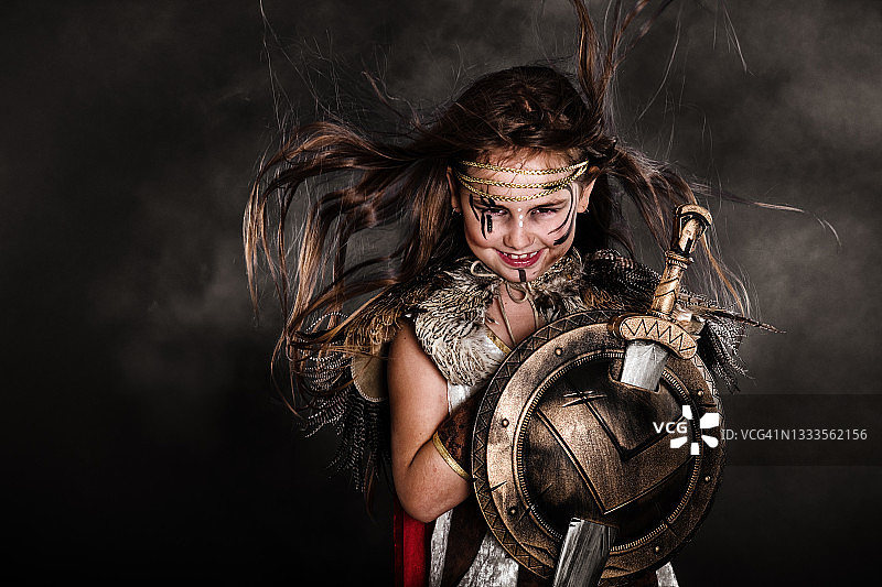 小武士女孩图片素材