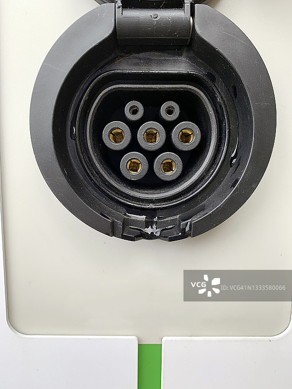 电动汽车充电点插头插座图片素材