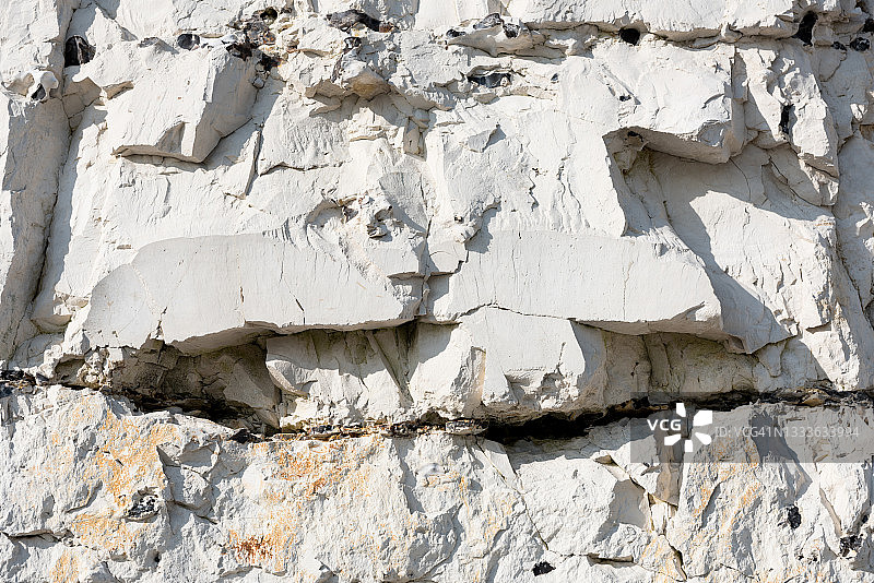 英国东萨塞克斯七姐妹悬崖的白垩岩面特写图片素材