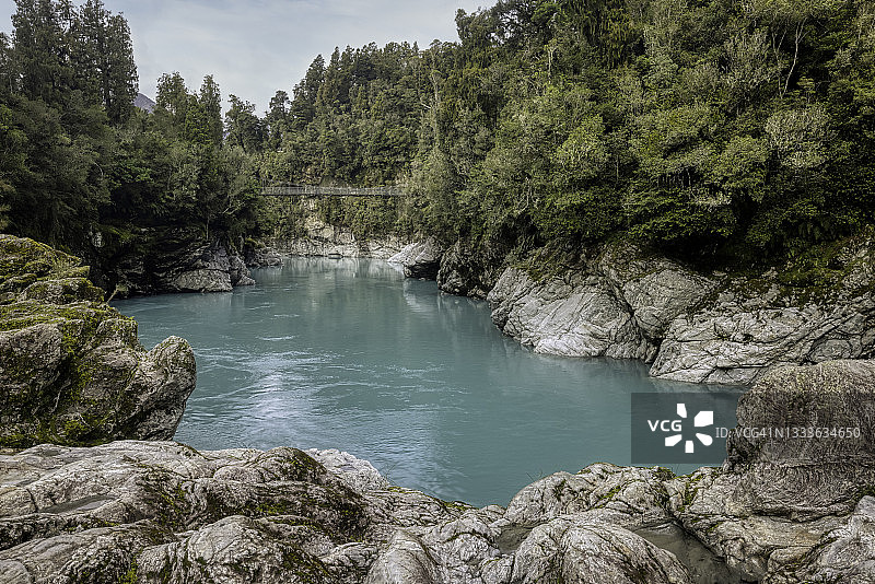 霍基蒂卡峡谷，新西兰南岛西海岸图片素材