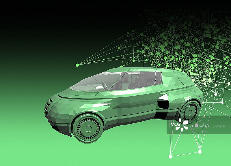 电动汽车概念插画图片素材