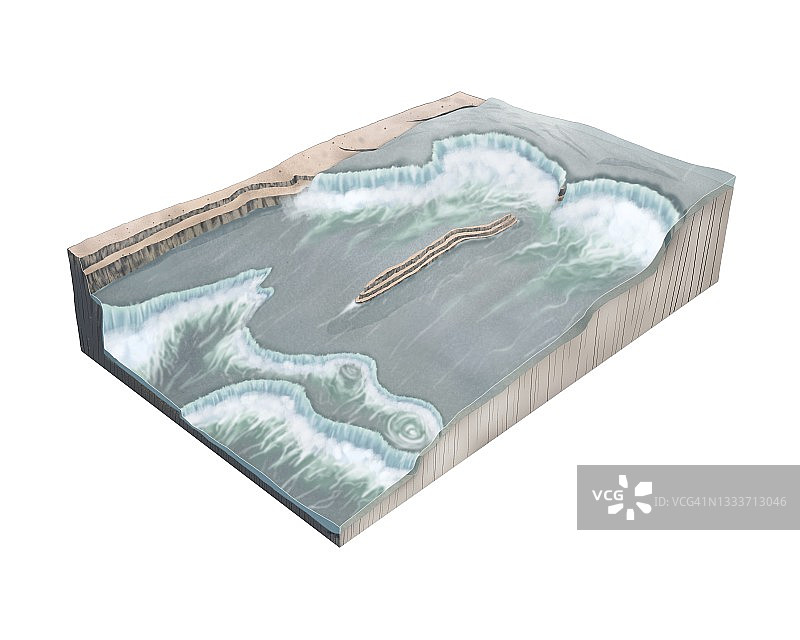 刻蚀的荒地形成插图图片素材
