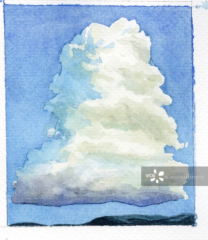 积雨云插画图片素材