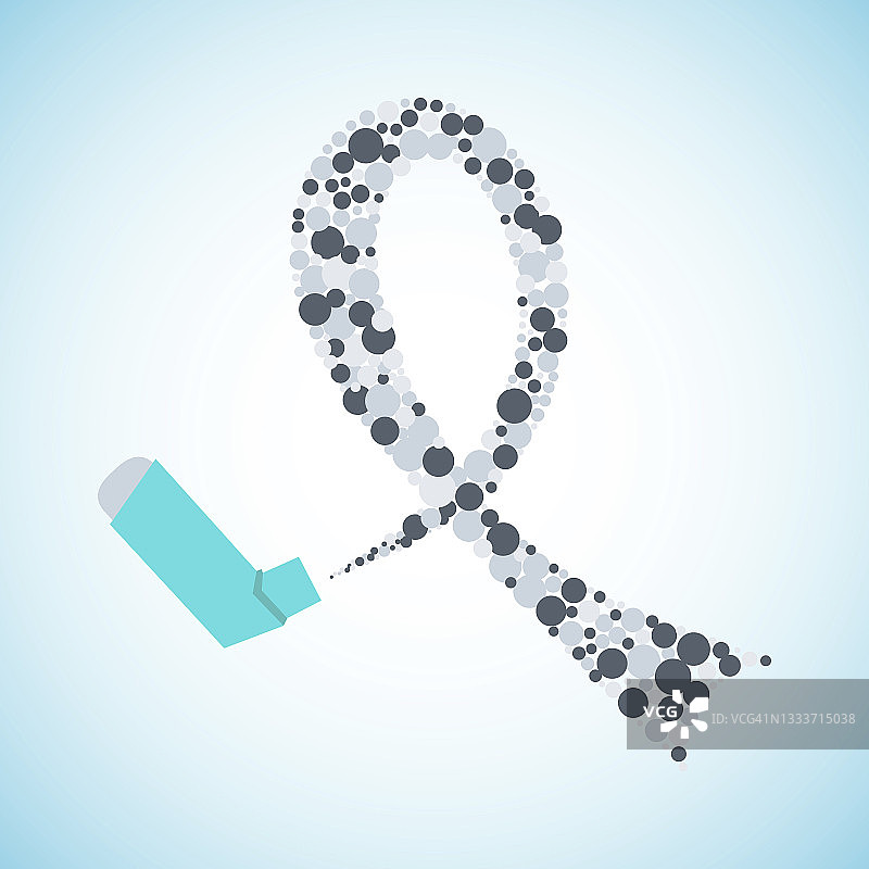 哮喘概念插图图片素材