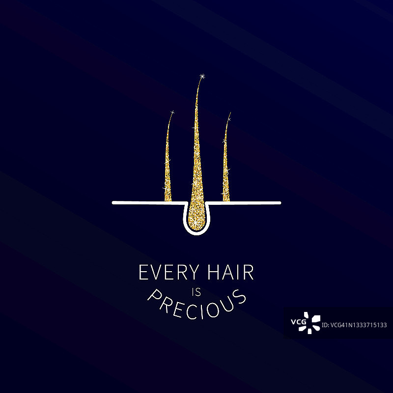 金色毛囊概念图图片素材