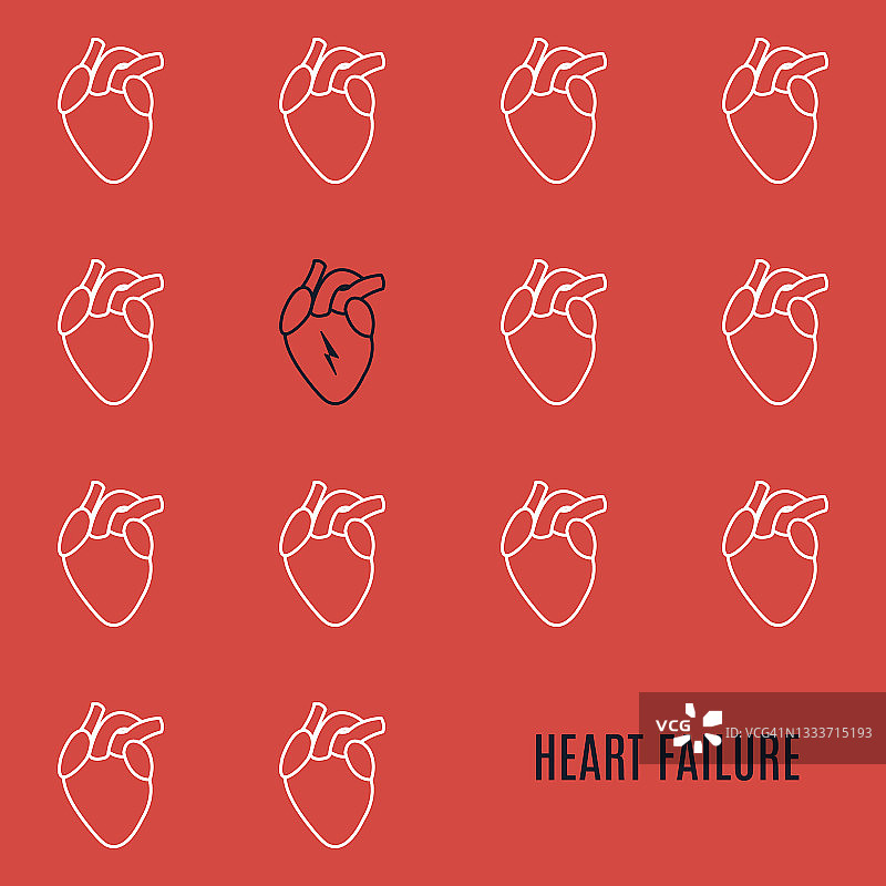 心力衰竭概念图图片素材