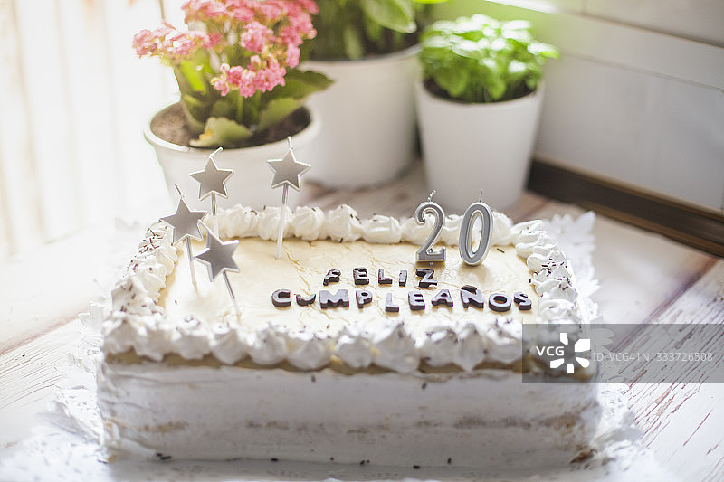 20周年生日庆典蛋糕图片素材
