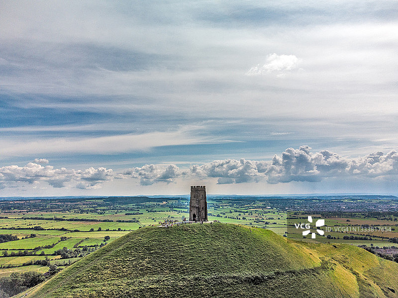 格拉斯顿伯里山：世界的心轮阿瓦隆岛图片素材