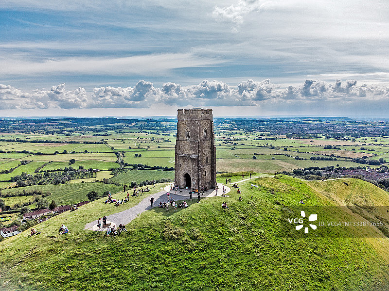 格拉斯顿伯里山：世界的心轮阿瓦隆岛图片素材