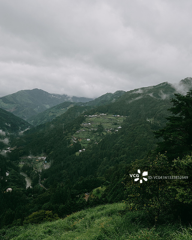 日本四国德岛县祖谷山谷的山村图片素材