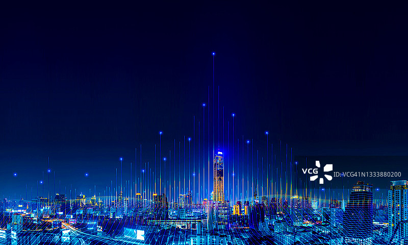 人工智能时代的智能城市网络与通信（全球无线通信）图片素材