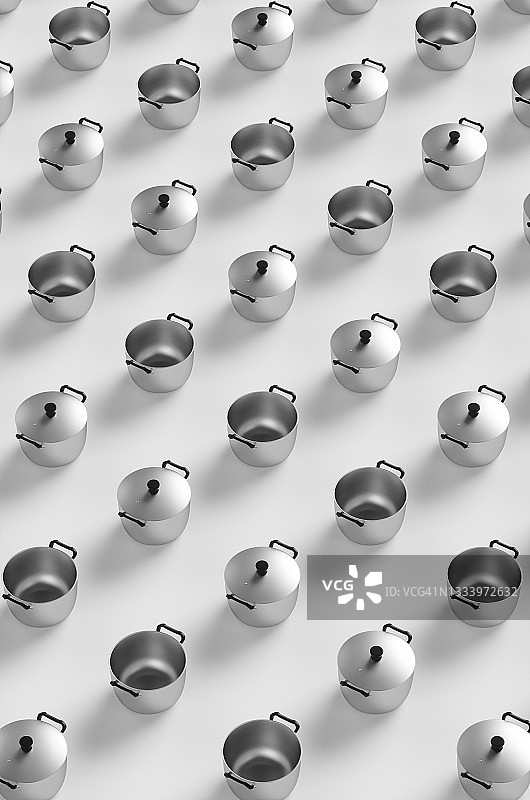 金属炖锅CGI插画图片素材