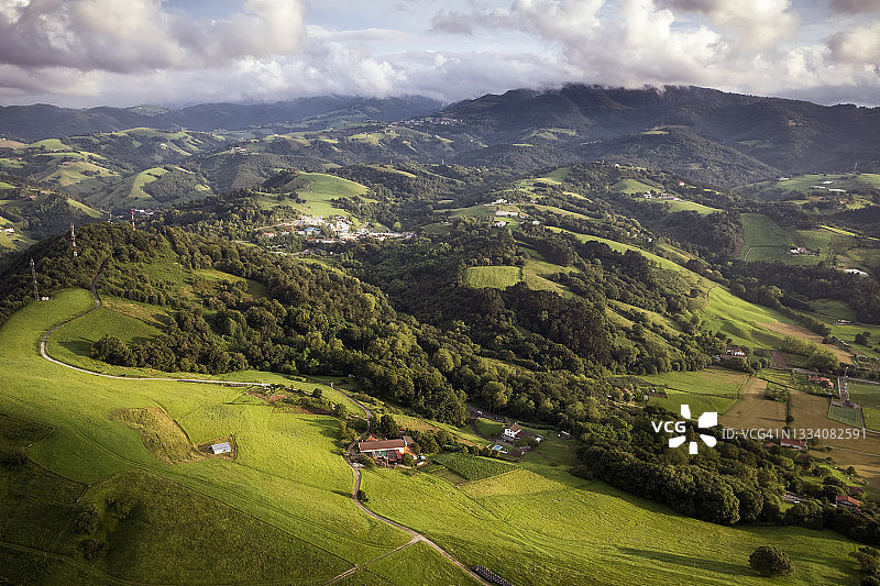 西班牙奥里奥的艾茨阿村图片素材
