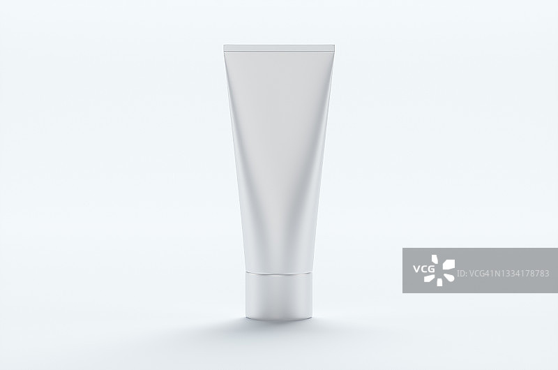 白色背景上的乳霜管包装模板图片素材