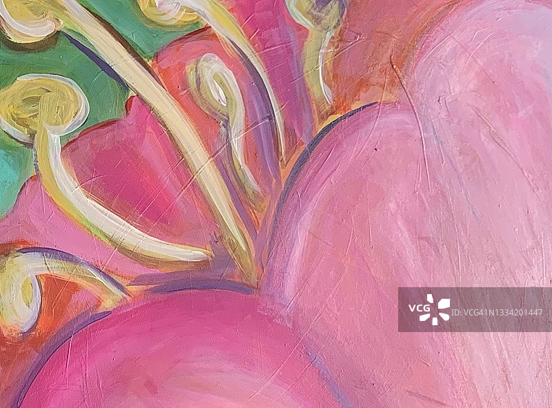 抽象彩绘花朵图片素材