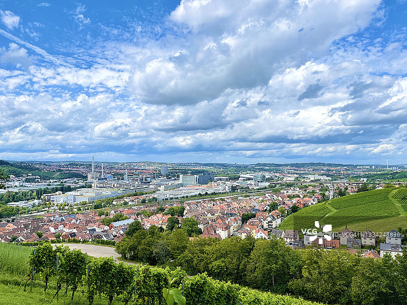 从罗滕贝格俯瞰斯图加特图片素材