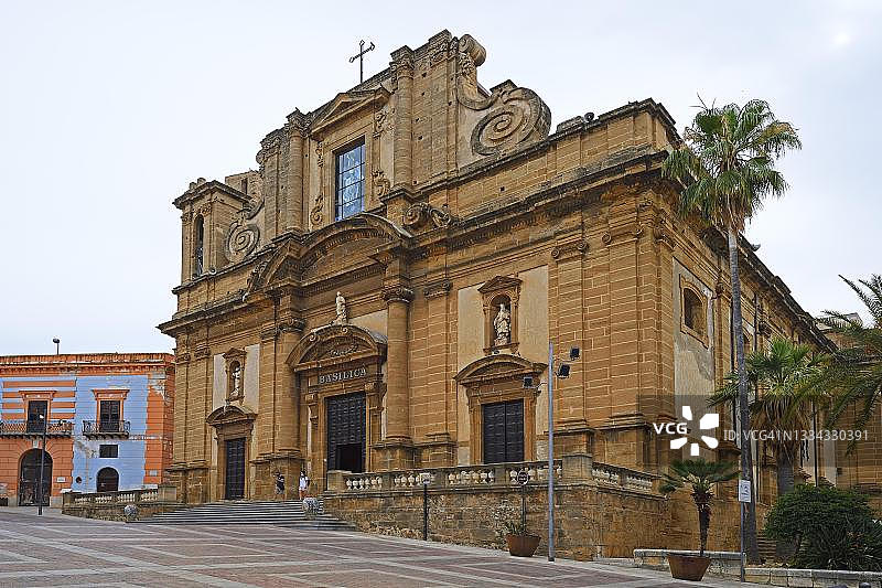 意大利西西里岛夏卡，救助圣母大教堂图片素材