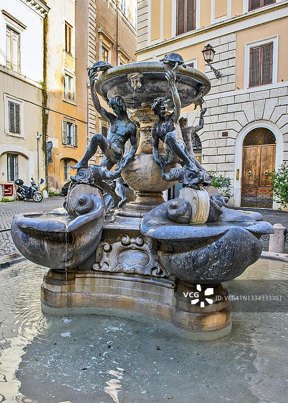 罗马犹太区的海龟喷泉图片素材