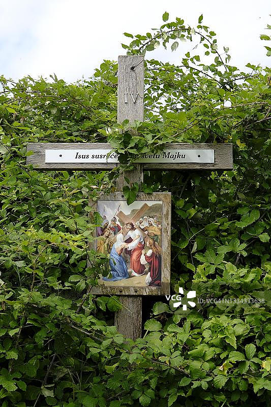 克罗地亚伊斯特里亚的十字路口图片素材