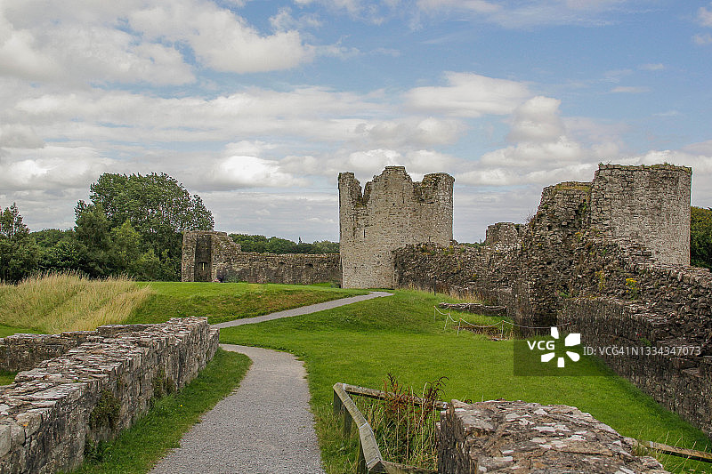 特里姆城堡，爱尔兰共和国米斯郡特里姆图片素材