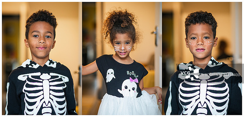 万圣节幽灵拼贴画图片素材