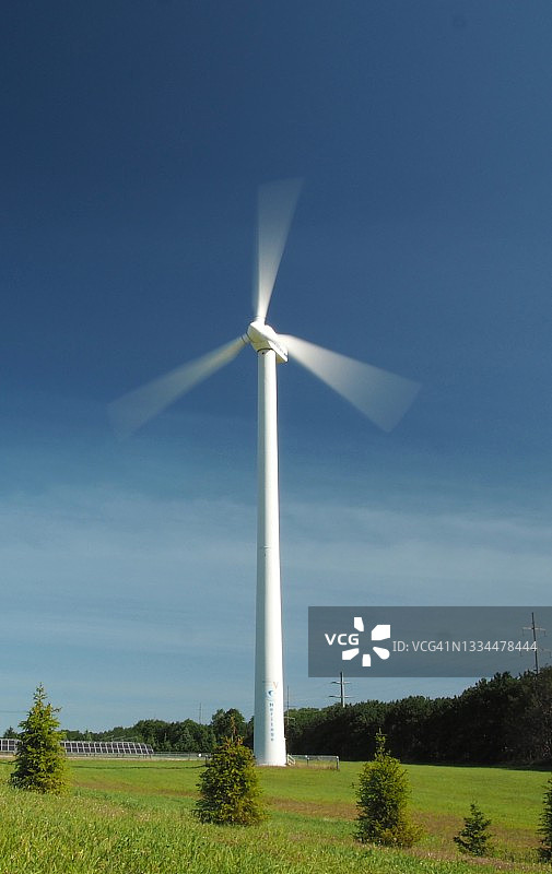 旋转风力涡轮机图片素材