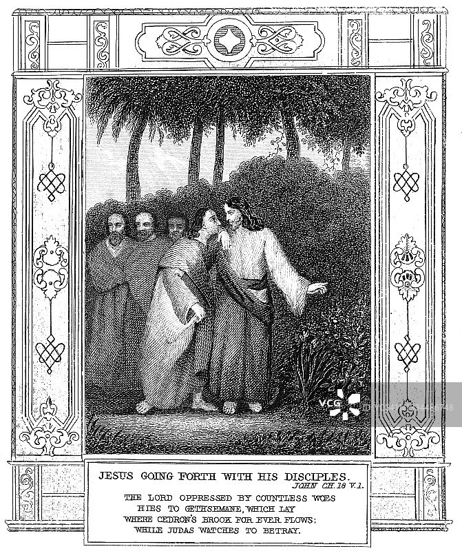 耶稣和他的门徒图片素材