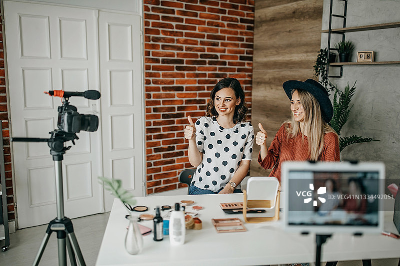 化妆后录制图片素材