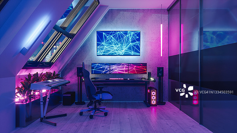 游戏玩家房间图片素材