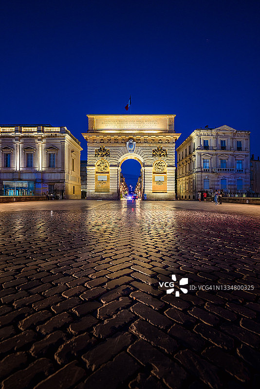 蒙彼利埃凯旋门或佩鲁门图片素材