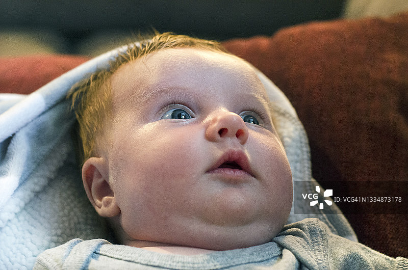 毯子里的新生女婴图片素材