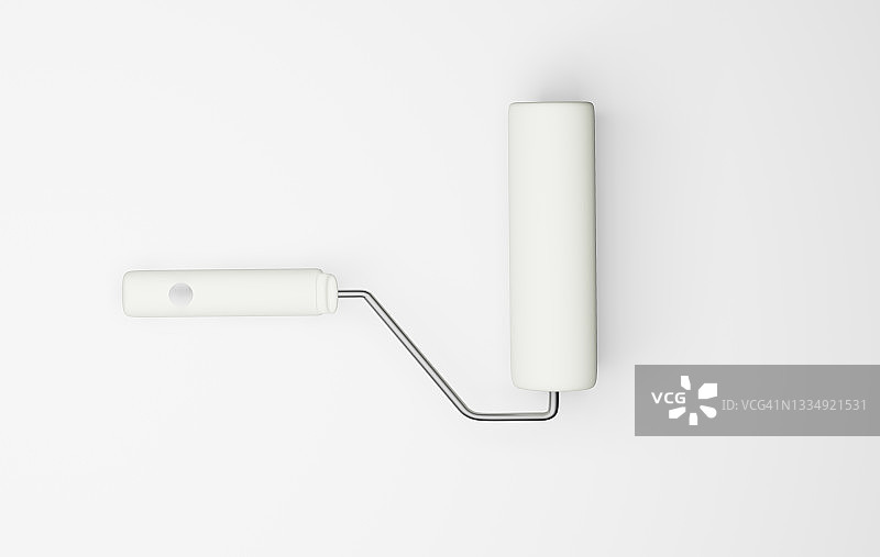 白色背景上的白色画笔3D图图片素材