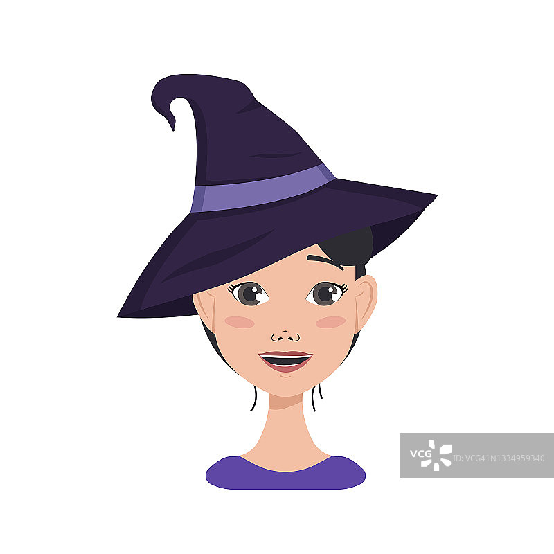 笑容满面的深色头发亚洲女性头像图片素材