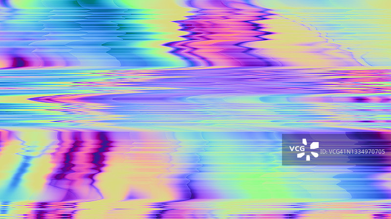 抽象扭曲水平线条背景，故障纹理艺术，流行粉彩色霓虹图片素材