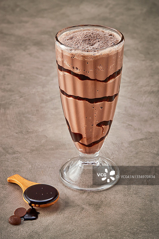 自制巧克力奶昔图片素材