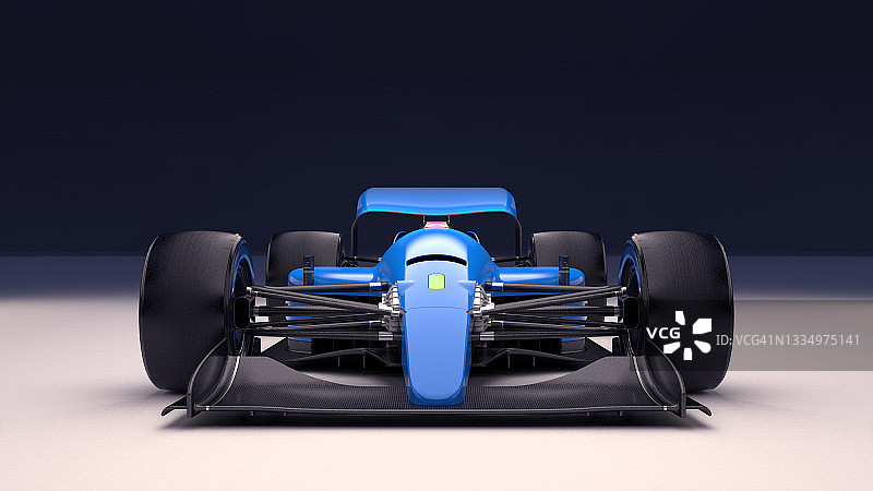 现代自动驾驶电动赛车正面视角图片素材
