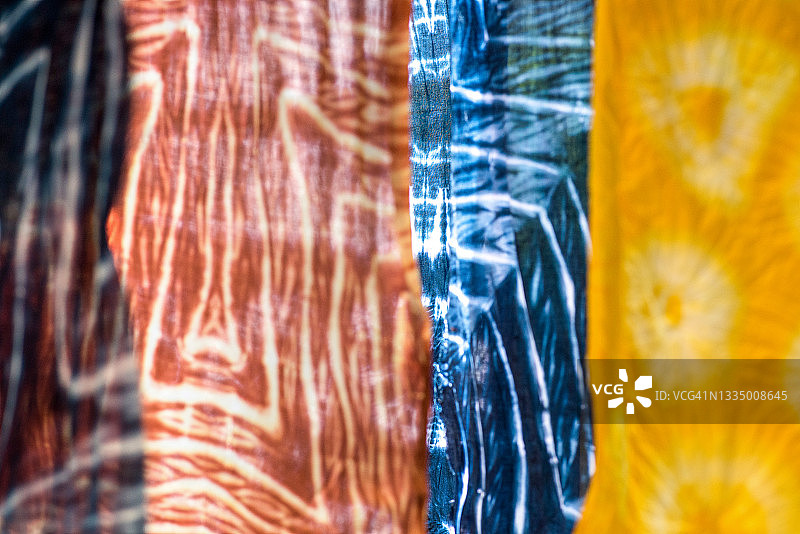 天然扎染布料，精美设计图案图片素材