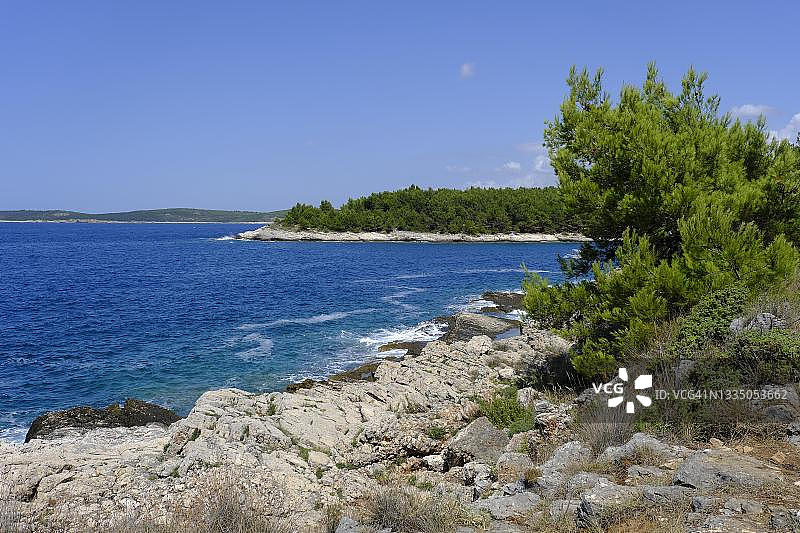 克罗地亚伊斯特拉卡门尼亚克角自然公园海岸图片素材