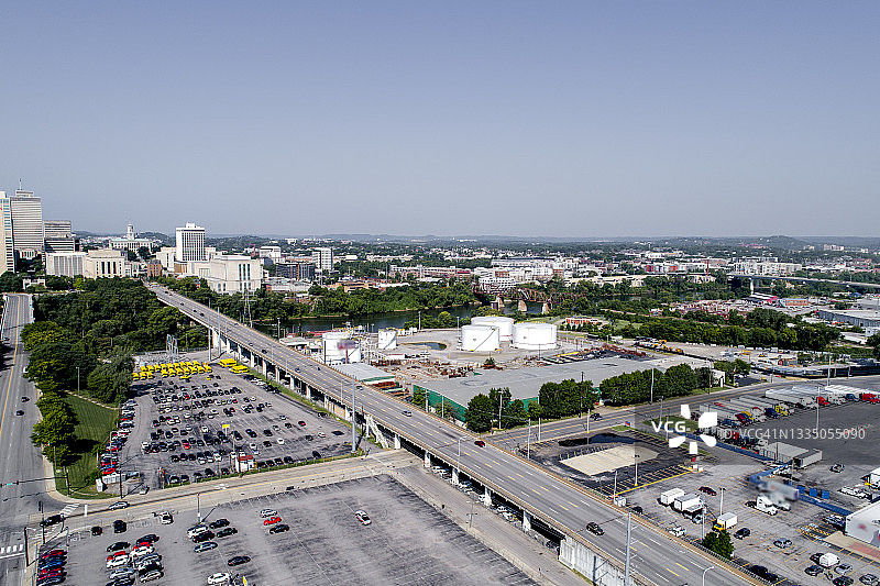 高速公路交通航拍视角图片素材