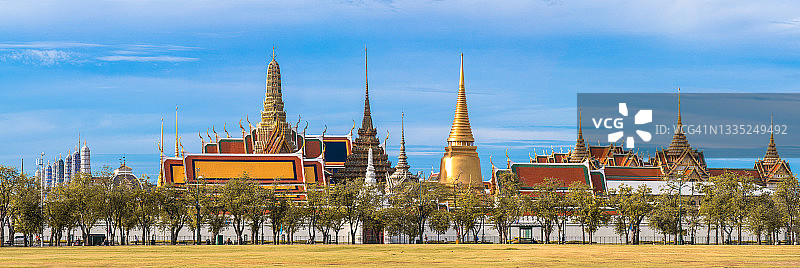 泰国曼谷玉佛寺全景图片素材