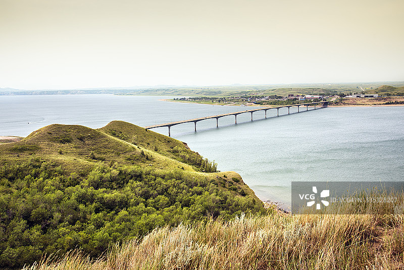 萨卡卡韦亚湖四熊桥（北达科他州）图片素材