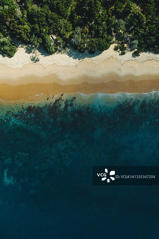 伍拉麦海滩无人机视角图片素材