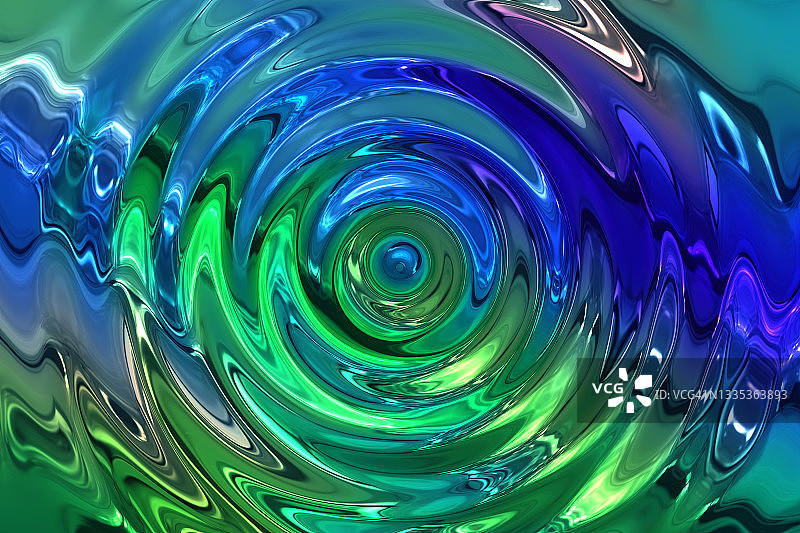 金色漩涡流体融化波浪流动液体运动抽象背景图片素材