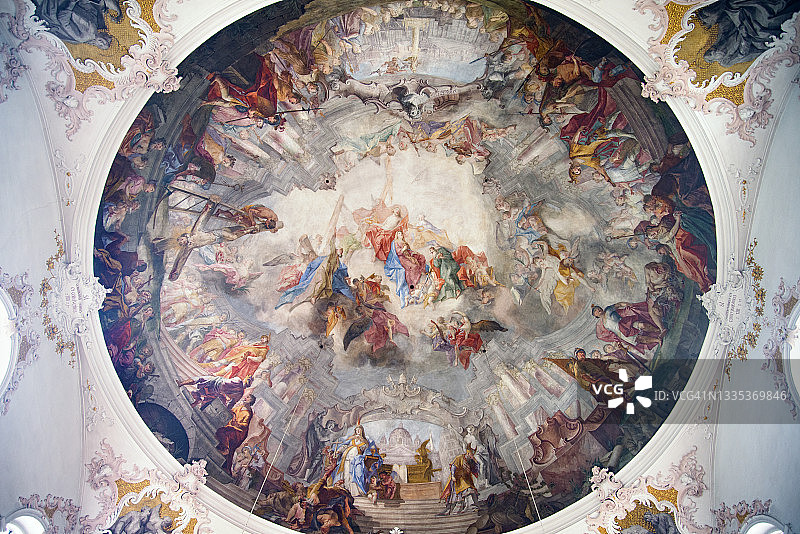 德国米滕瓦尔德的巴洛克风格壁画图片素材