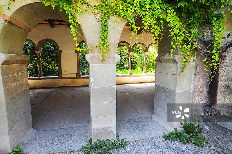 沙夫豪森本笃会修道院的迴廊图片素材