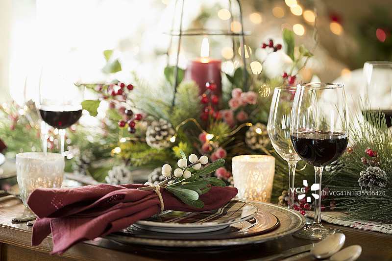 圣诞节节日餐桌图片素材