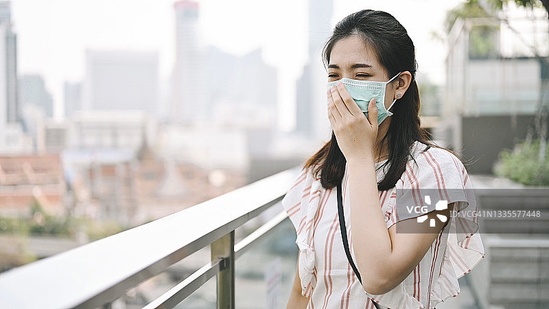 亚洲空气污染危害人类健康图片素材
