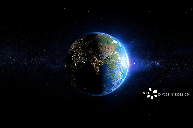 来自太空的北美地球图片素材